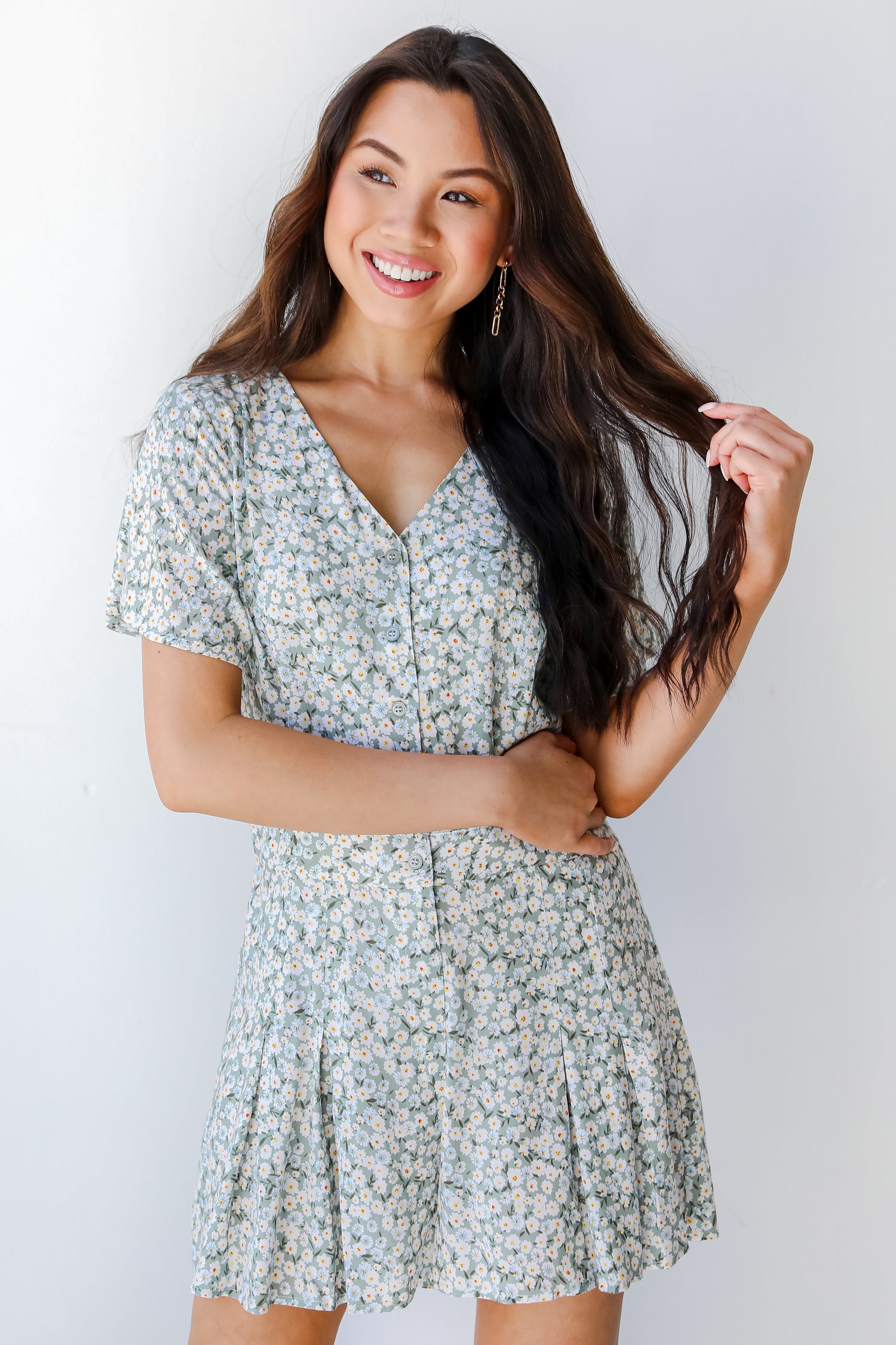 Floral Romper front view