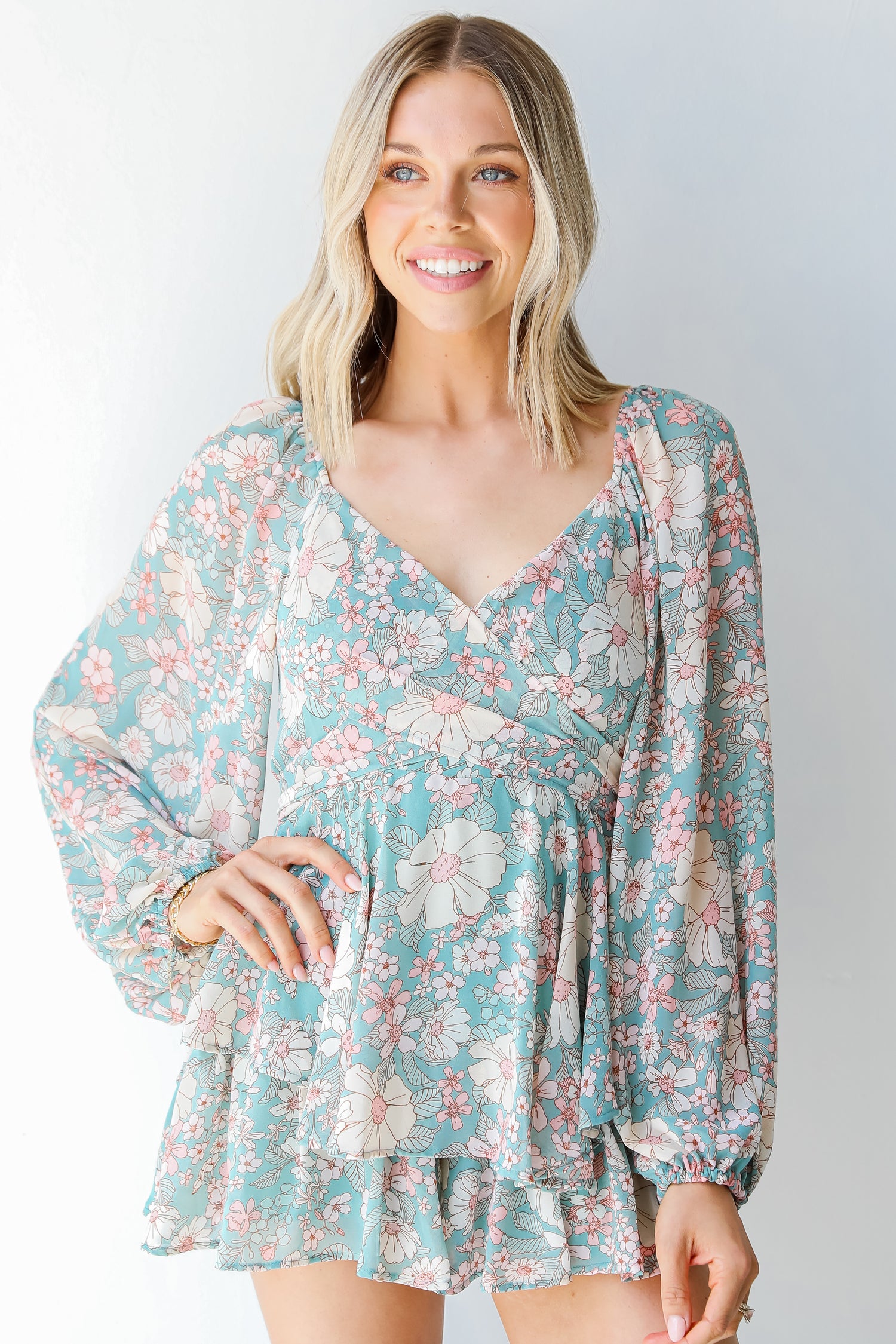 Floral Romper close up