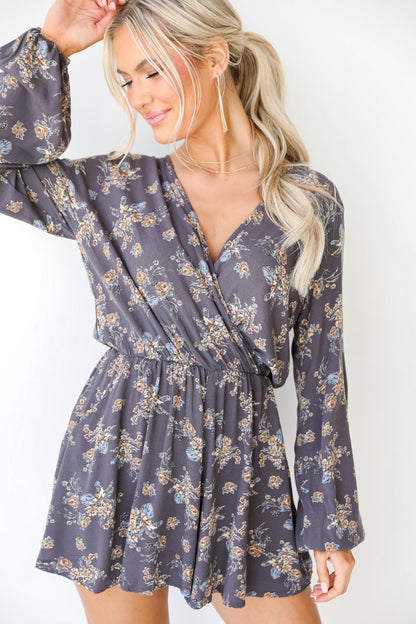 Floral Romper on model