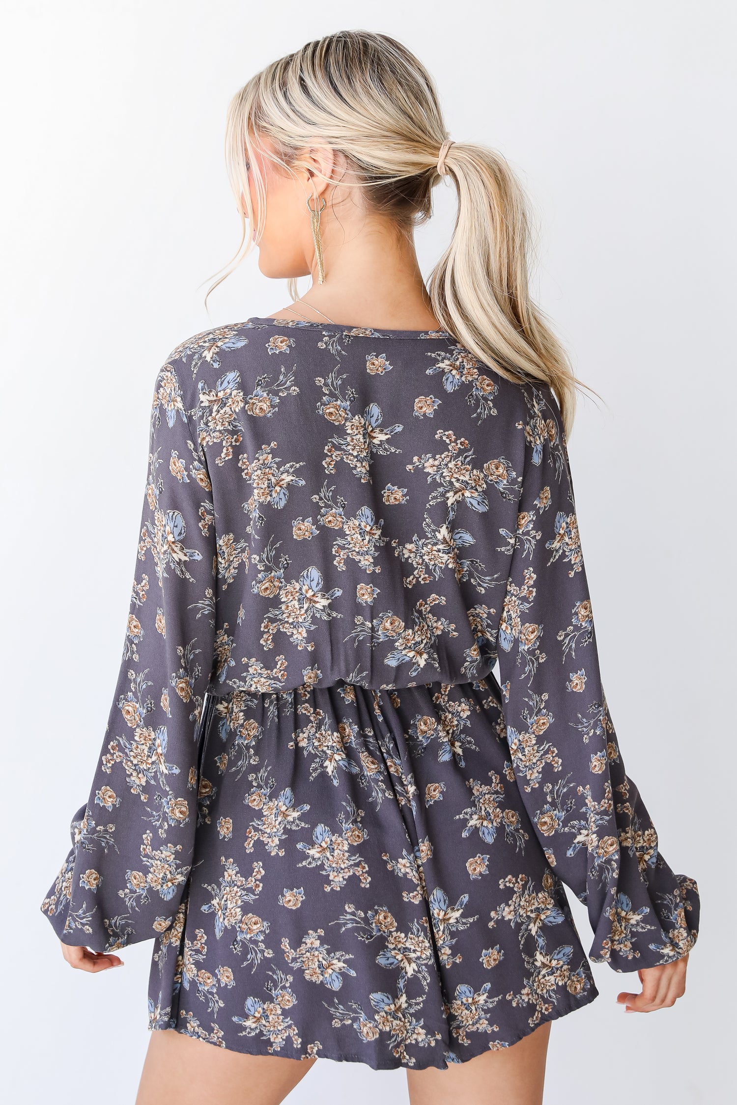 Floral Romper back view