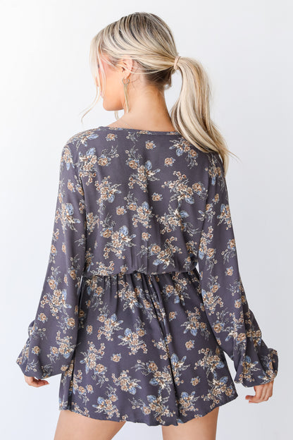 Floral Romper back view