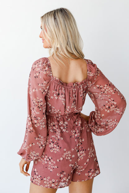 Floral Romper back view