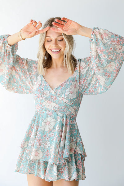 Floral Romper front view