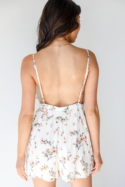 Floral Romper back view