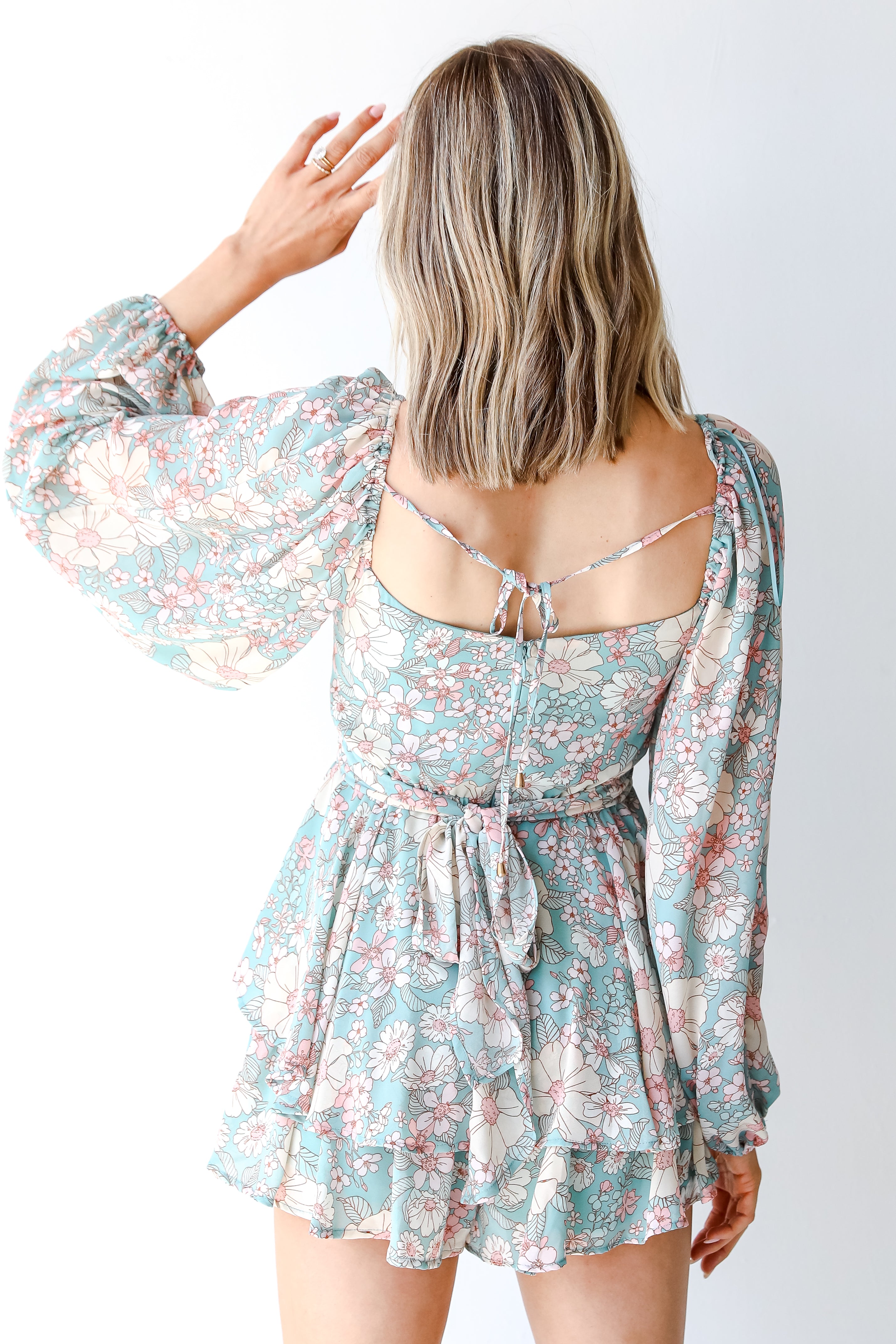 Floral Romper back view