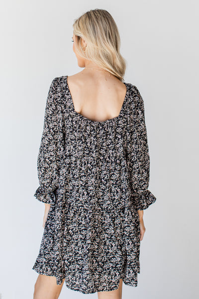 Tiered Floral Dress back view