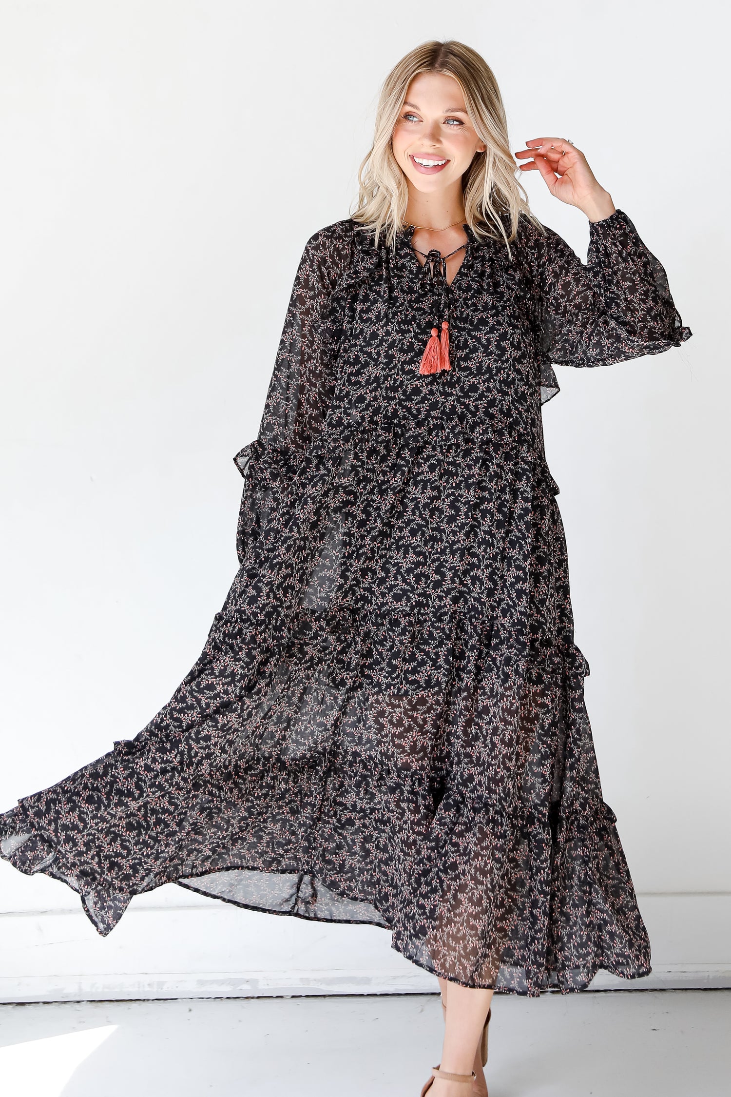 Floral Maxi Dress front view