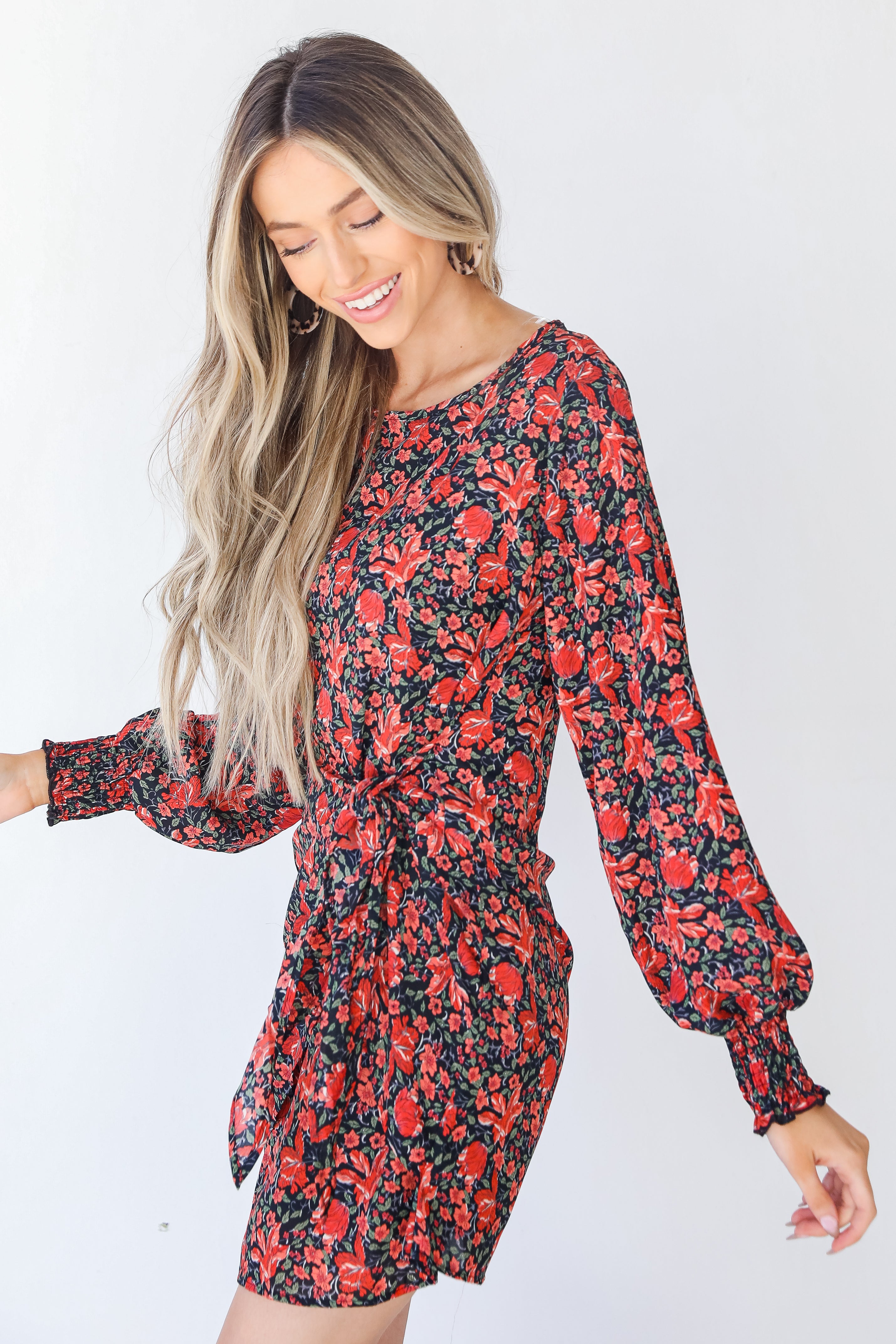 Floral Wrap Dress side view