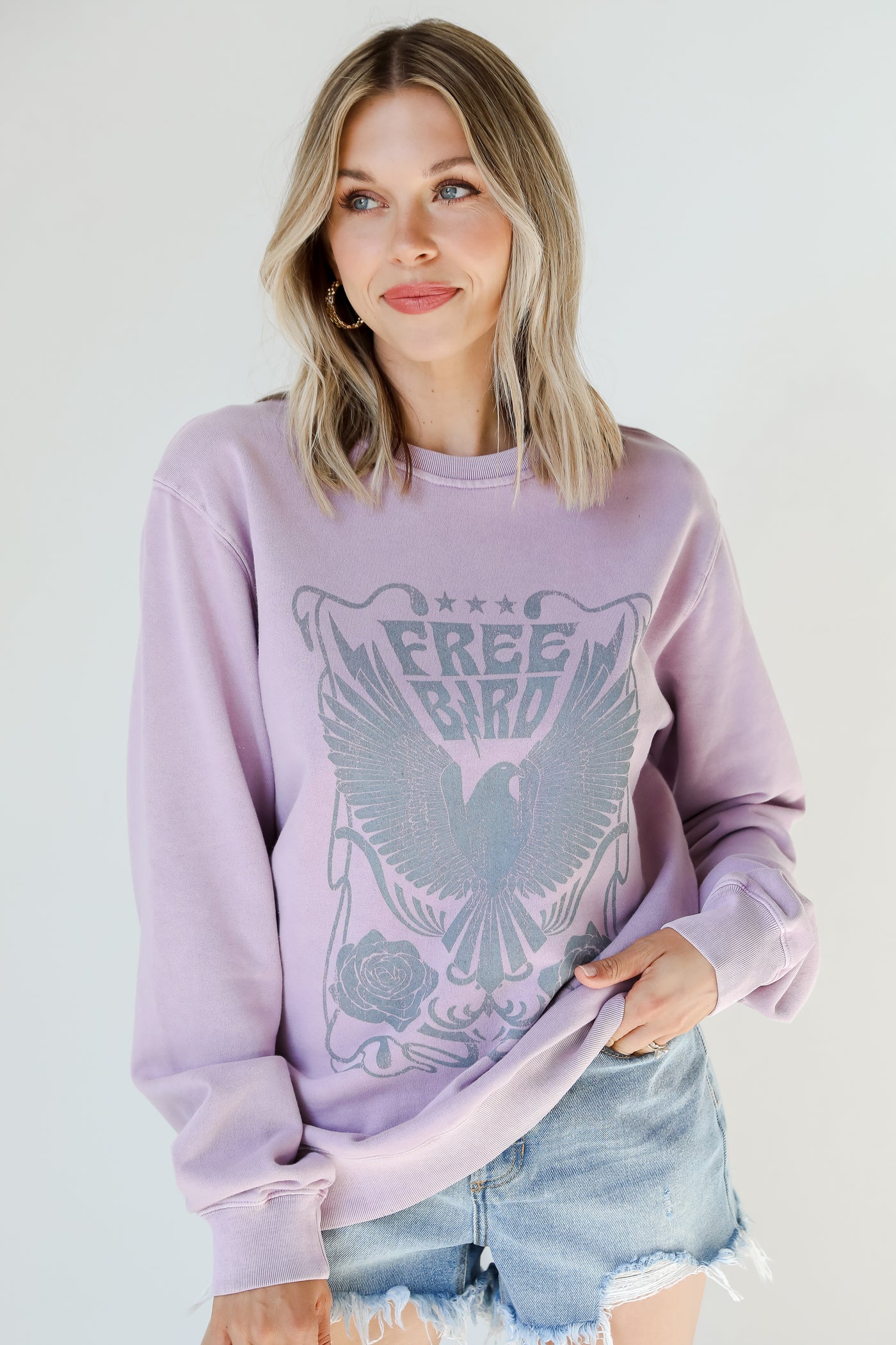 Free Bird Oversized Pullover close up