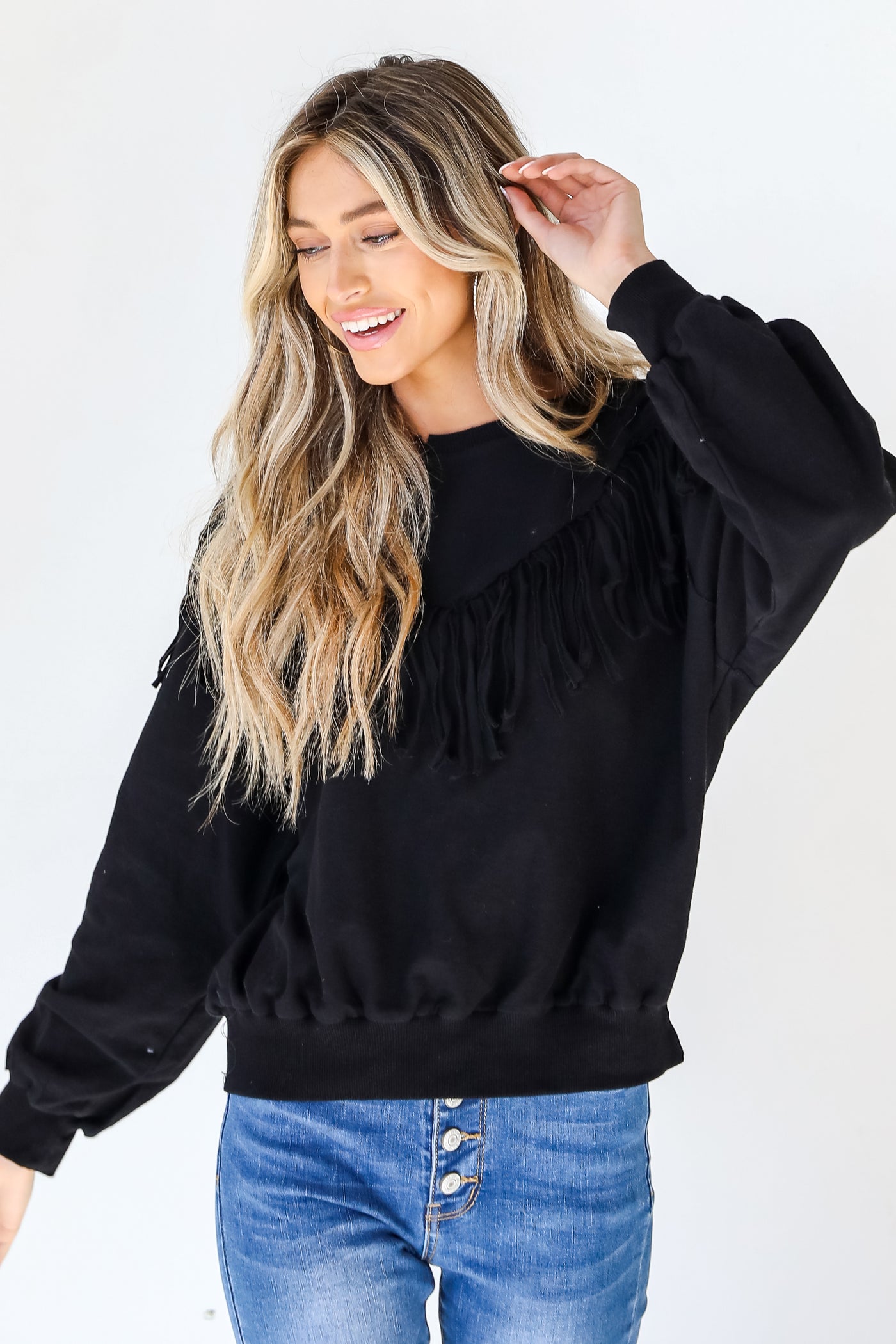 Fringe Pullover front view