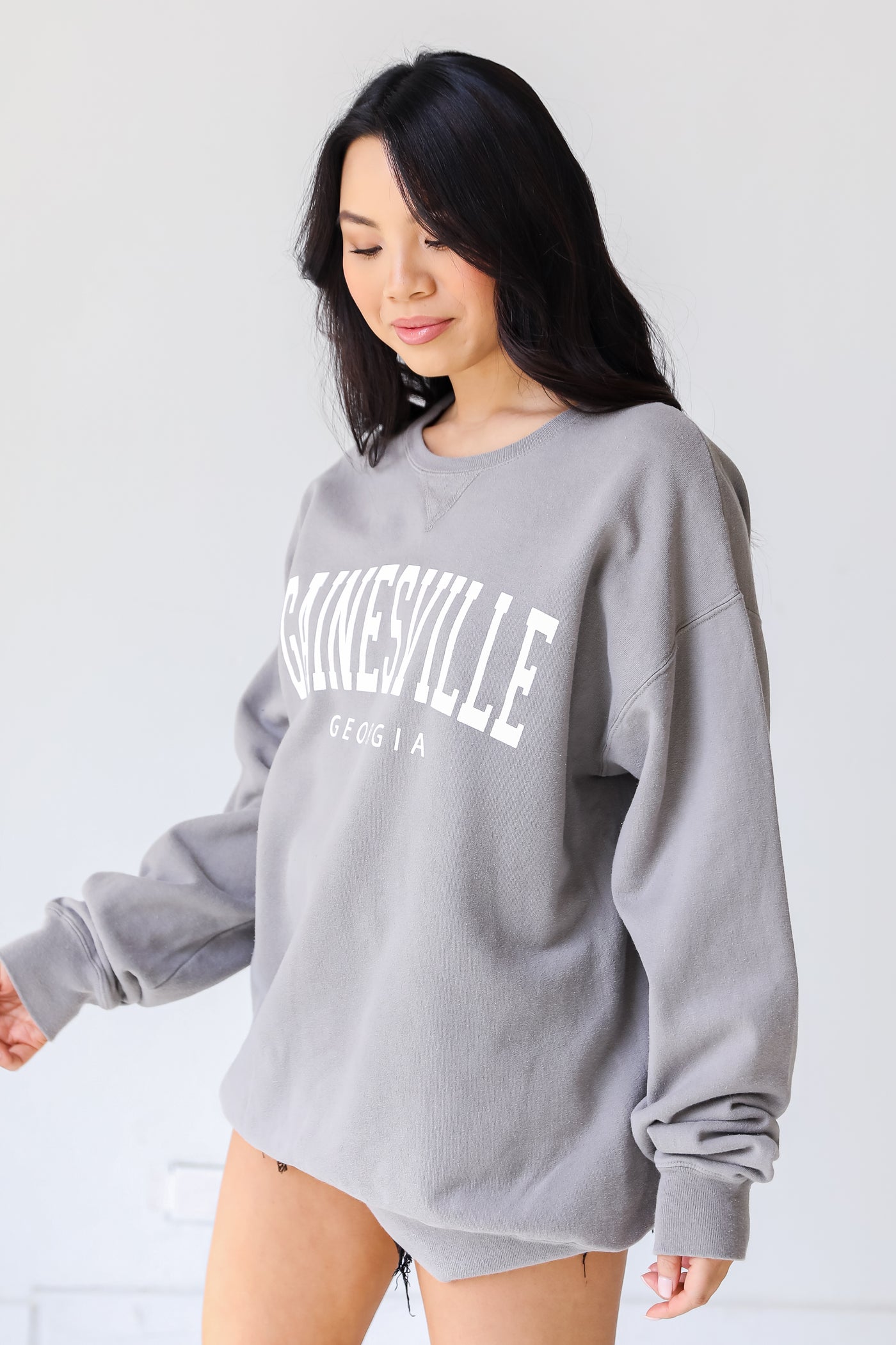 Grey Gainesville Georgia Pullover side view