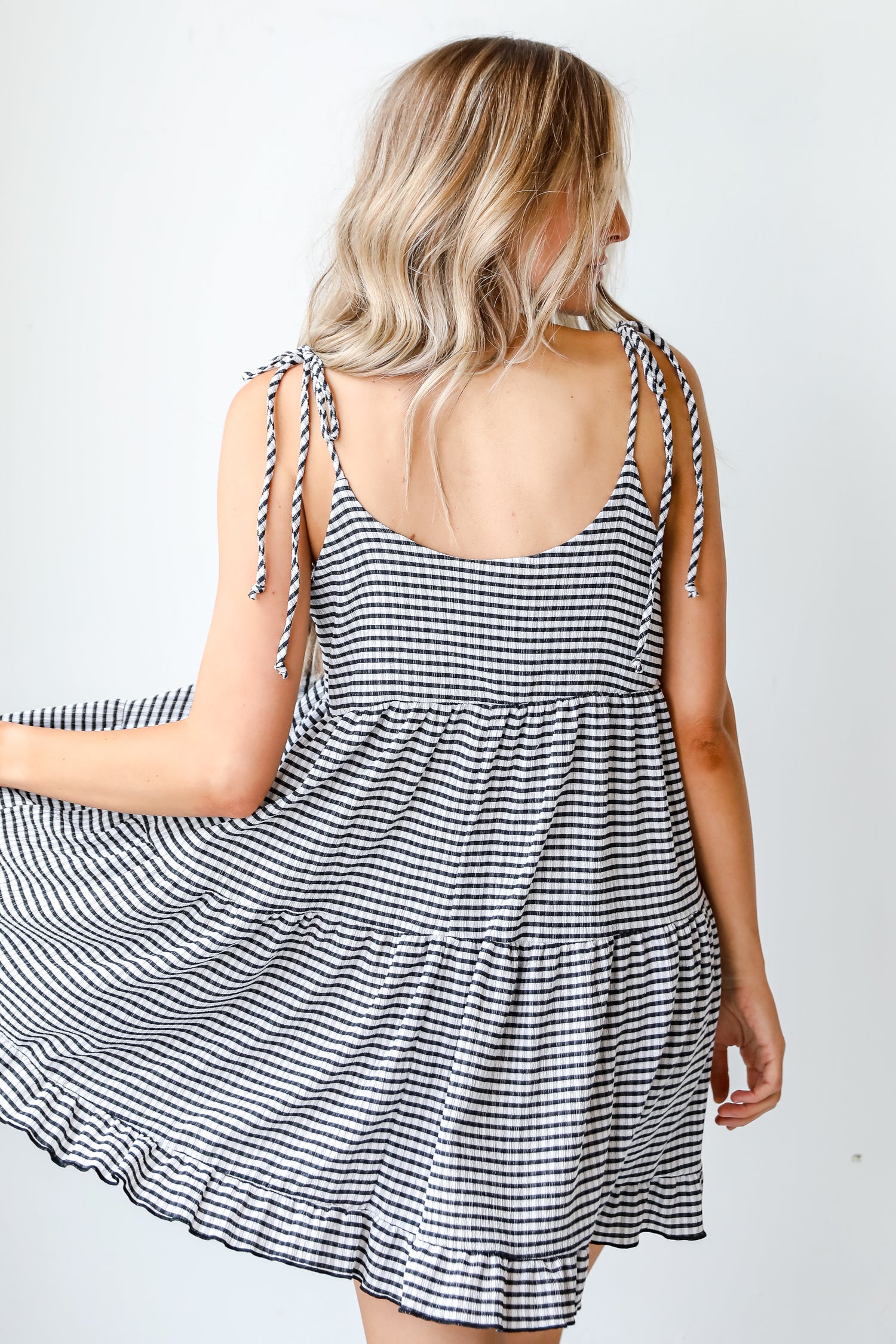 Gingham Mini Dress back view