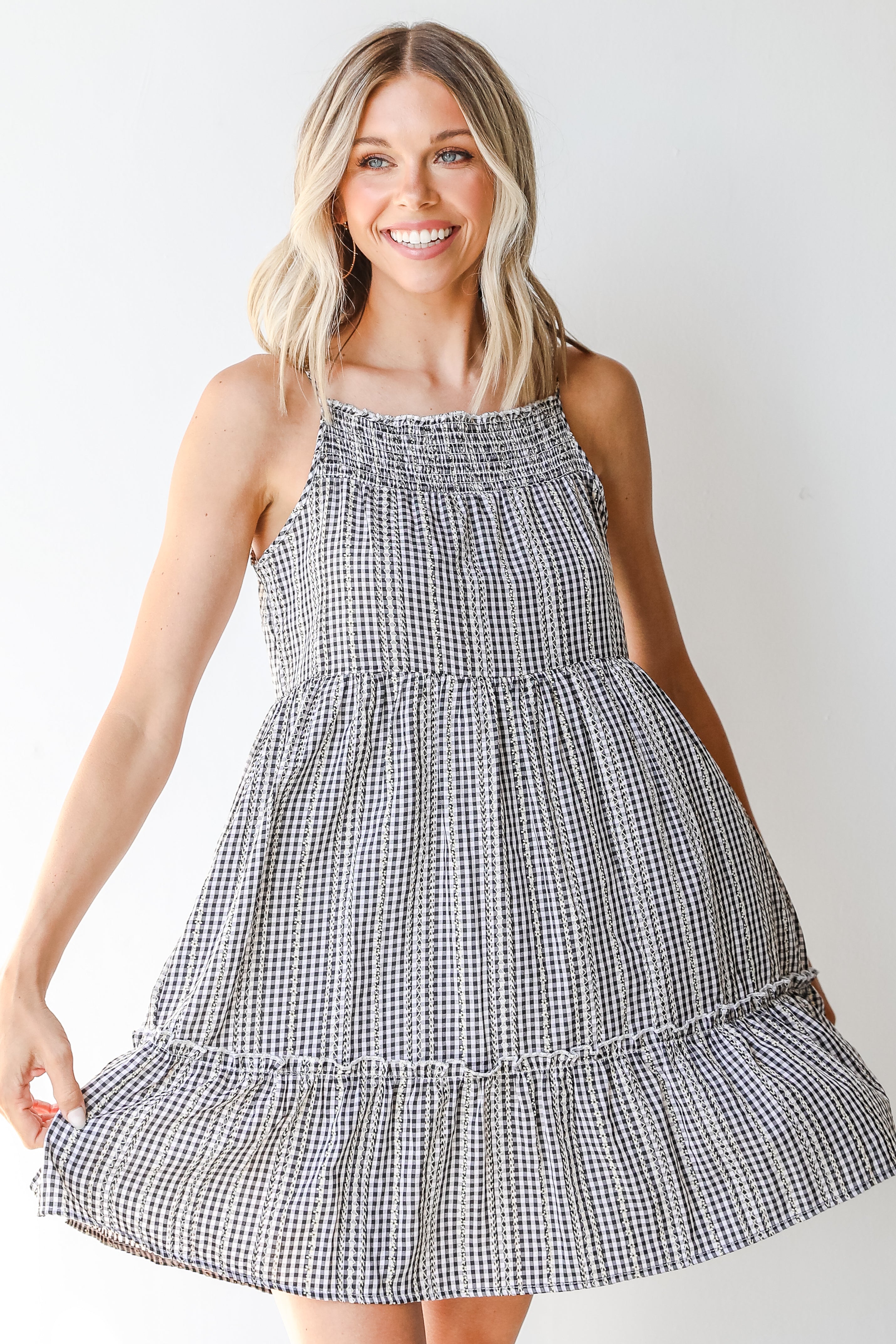 Gingham Mini Dress front view
