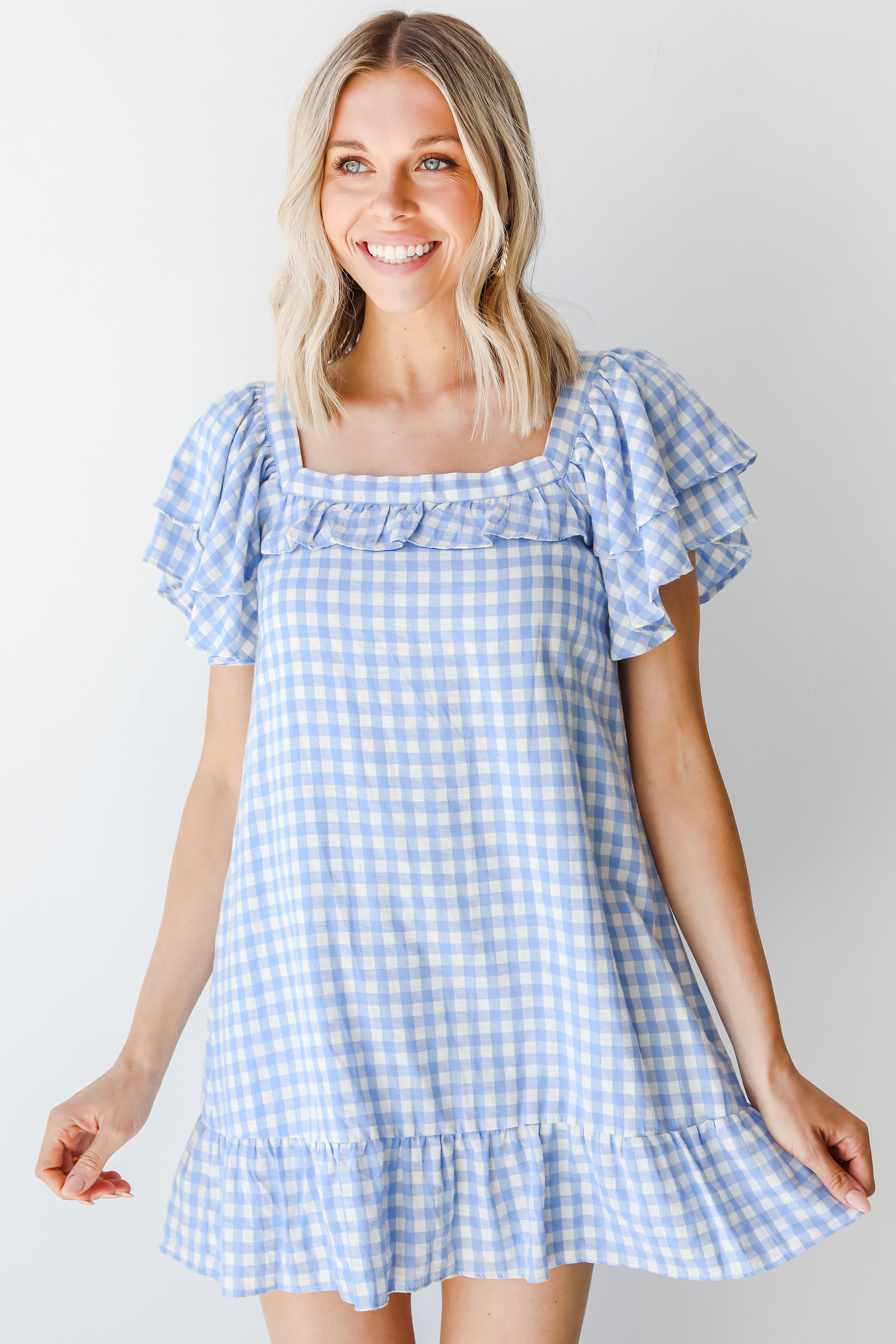 Gingham Mini Dress front view
