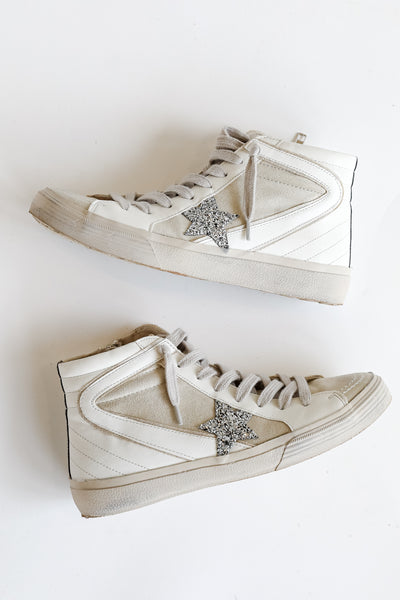 High Top Star Sneakers close up