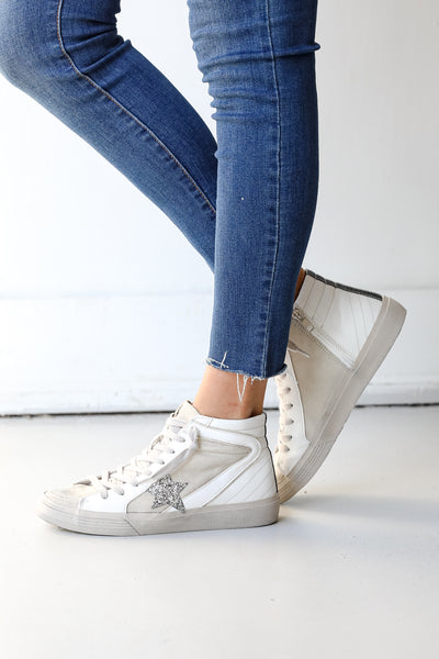 High Top Star Sneakers side view