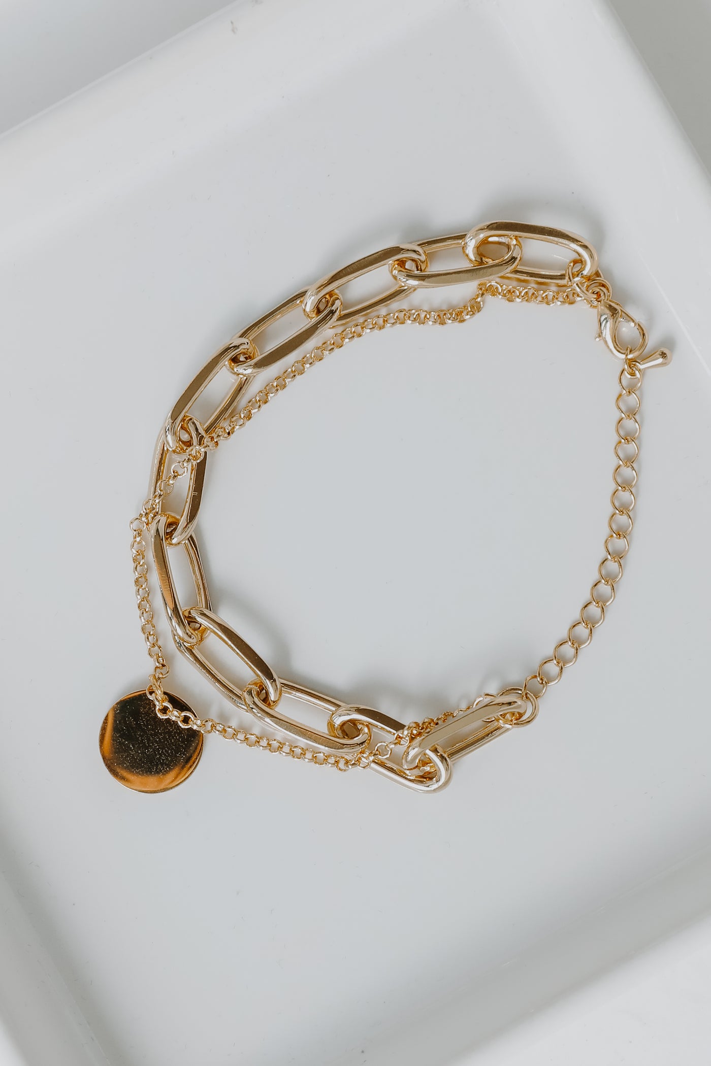 Gold Layered Chain Bracelet from dress up