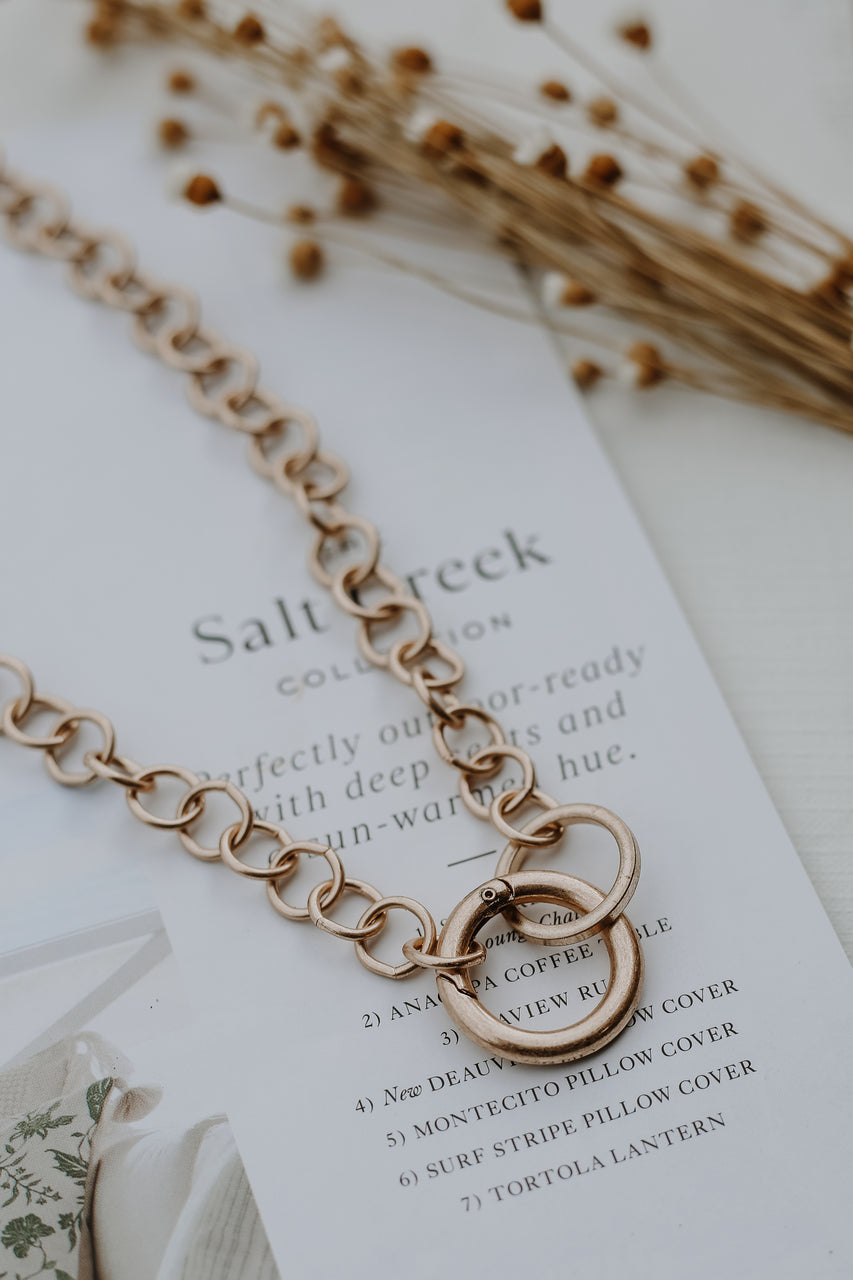 Gold Chain Necklace flat lay