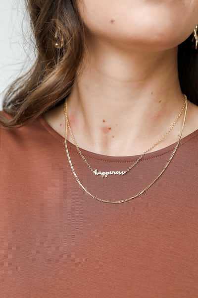 Happiness Gold Layered Necklace