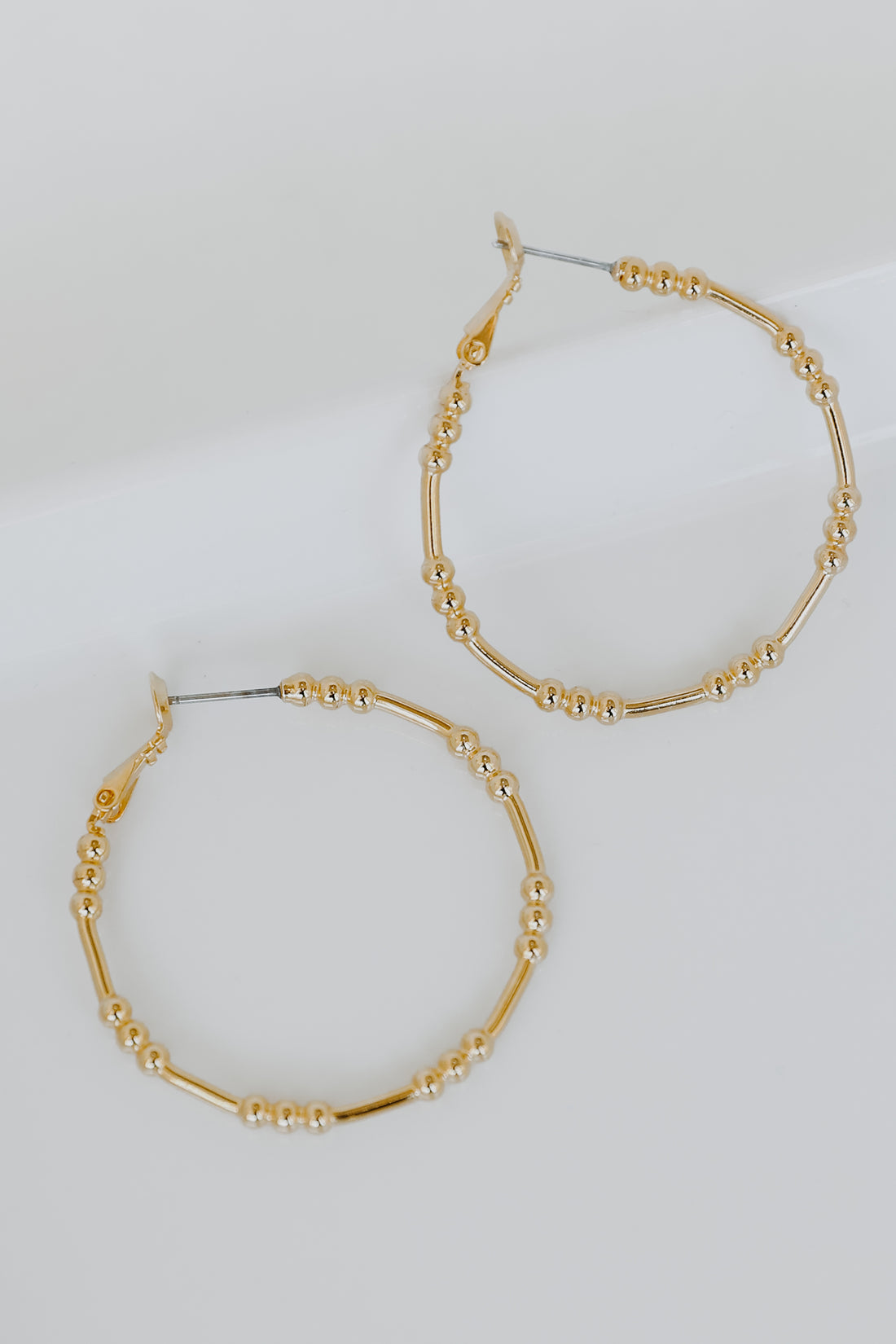 Gold Ball Hoop Earrings from dress up