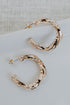 Gold Hammered Hoop Earrings from dress up