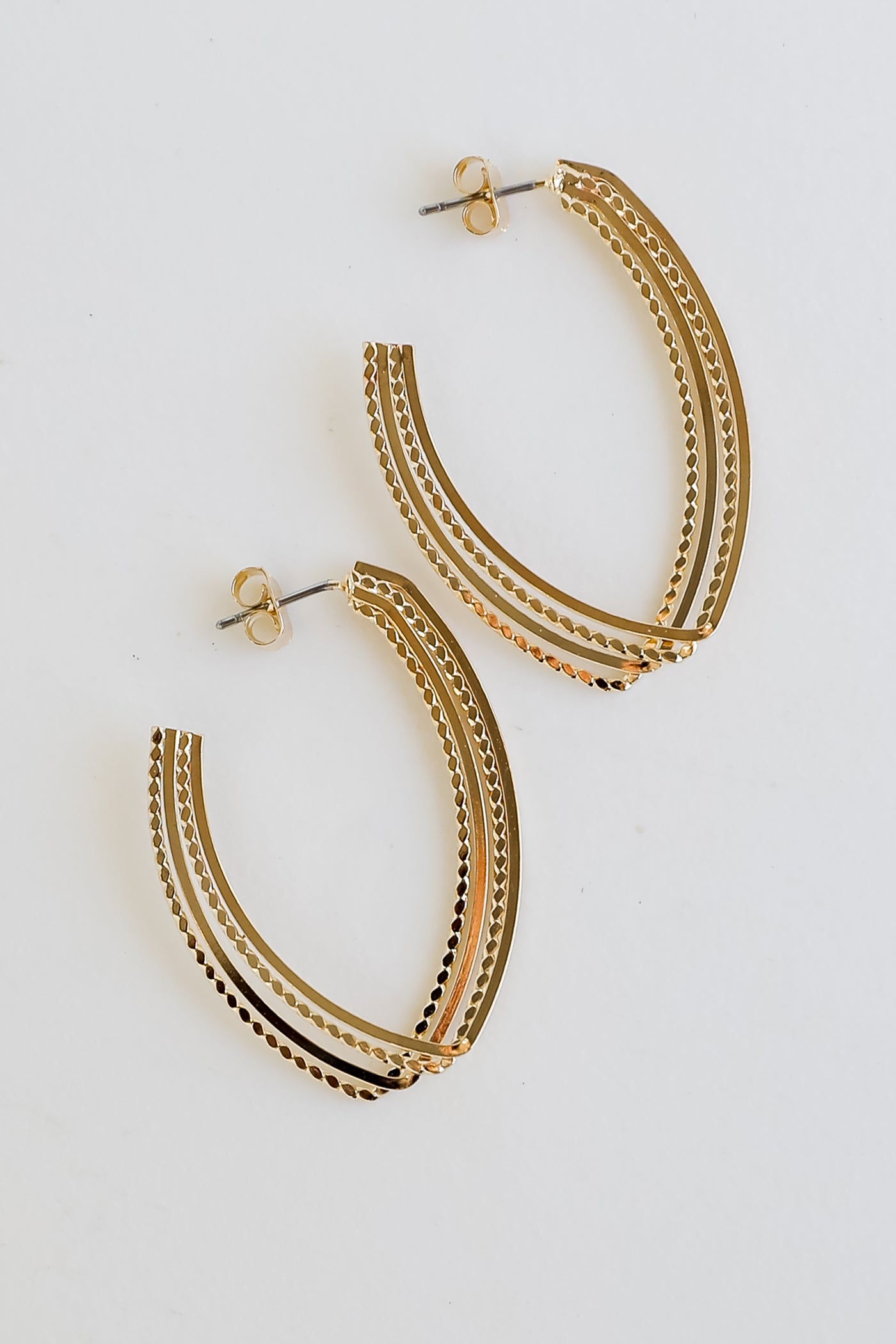 Gold Statement Earrings close up