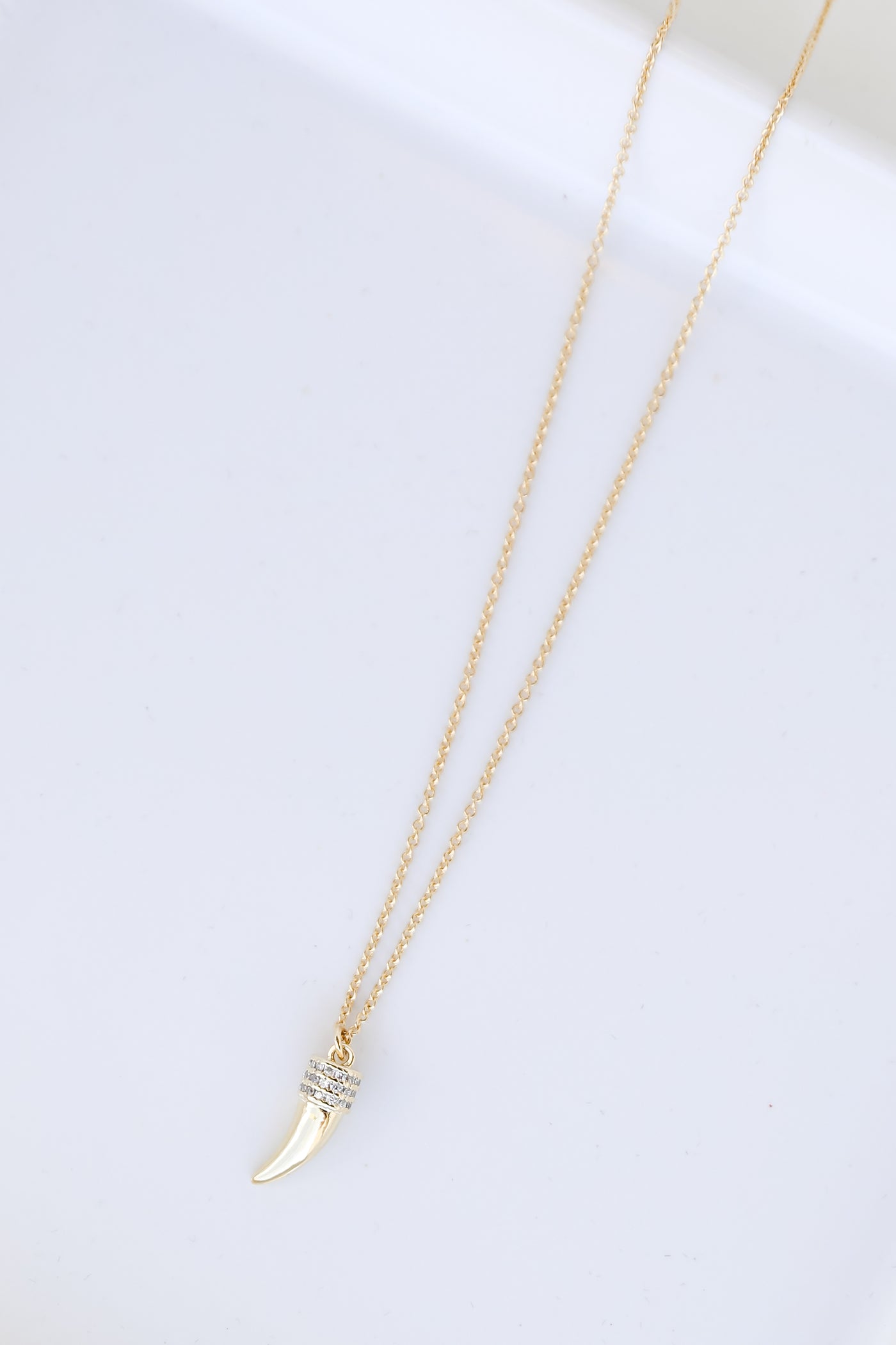 Gold Horn Necklace from dress up