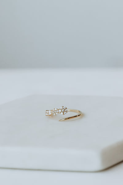 Gold Rhinestone Ring from dress up