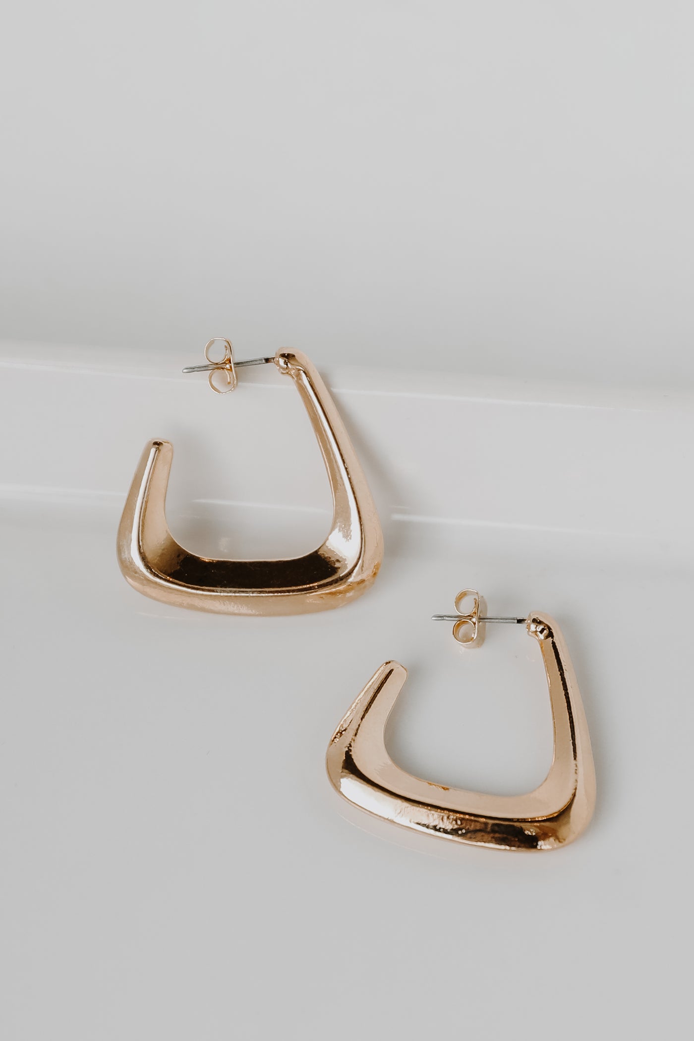 Gold Square Hoop Earrings from dress up