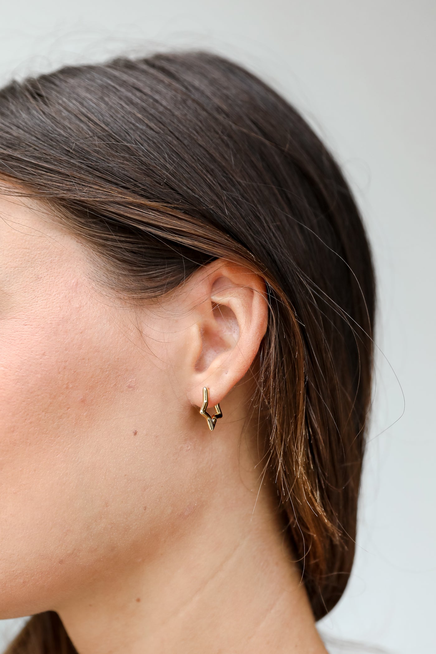 Gold Star Mini Hoop Earrings