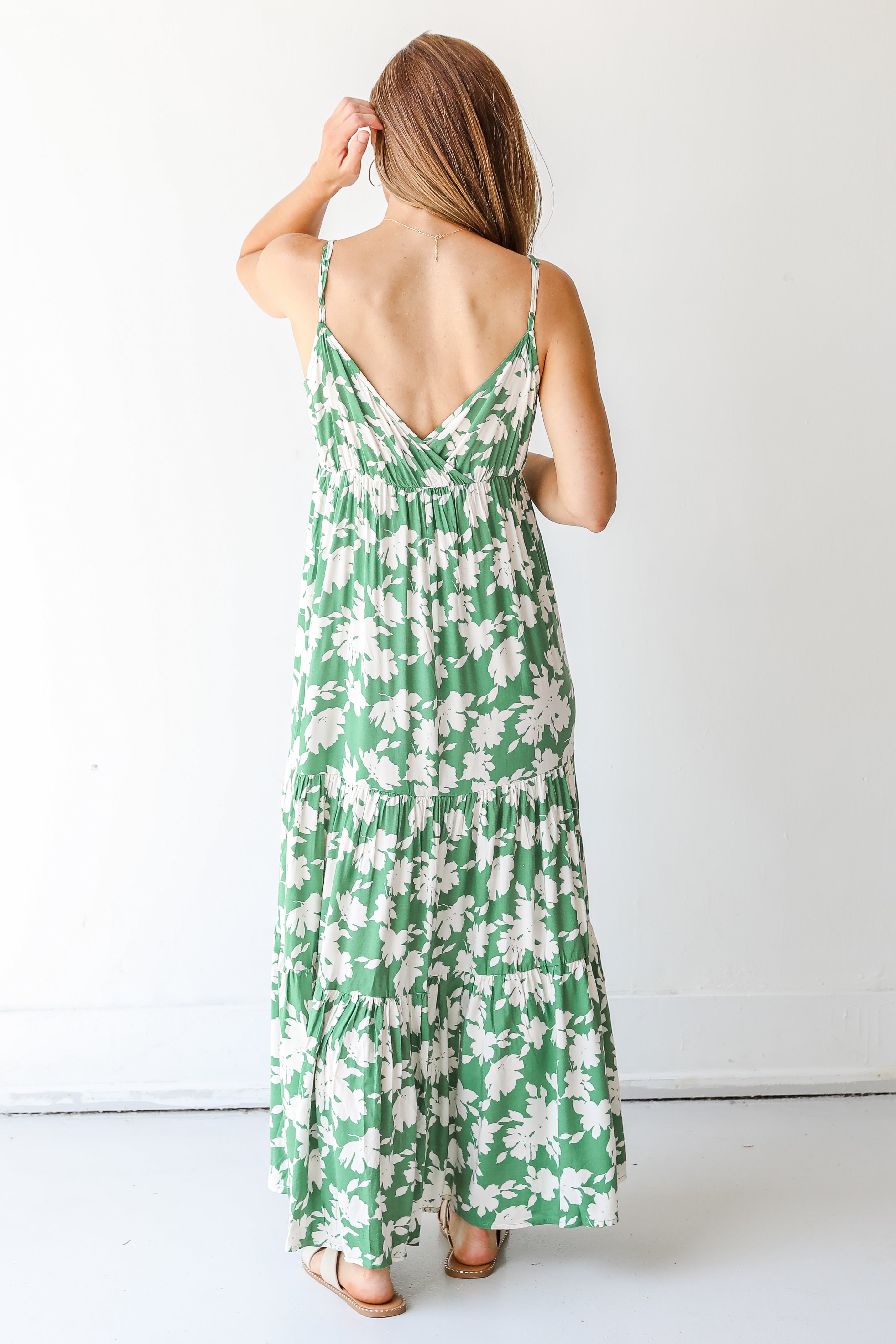 Floral Maxi Dress back view