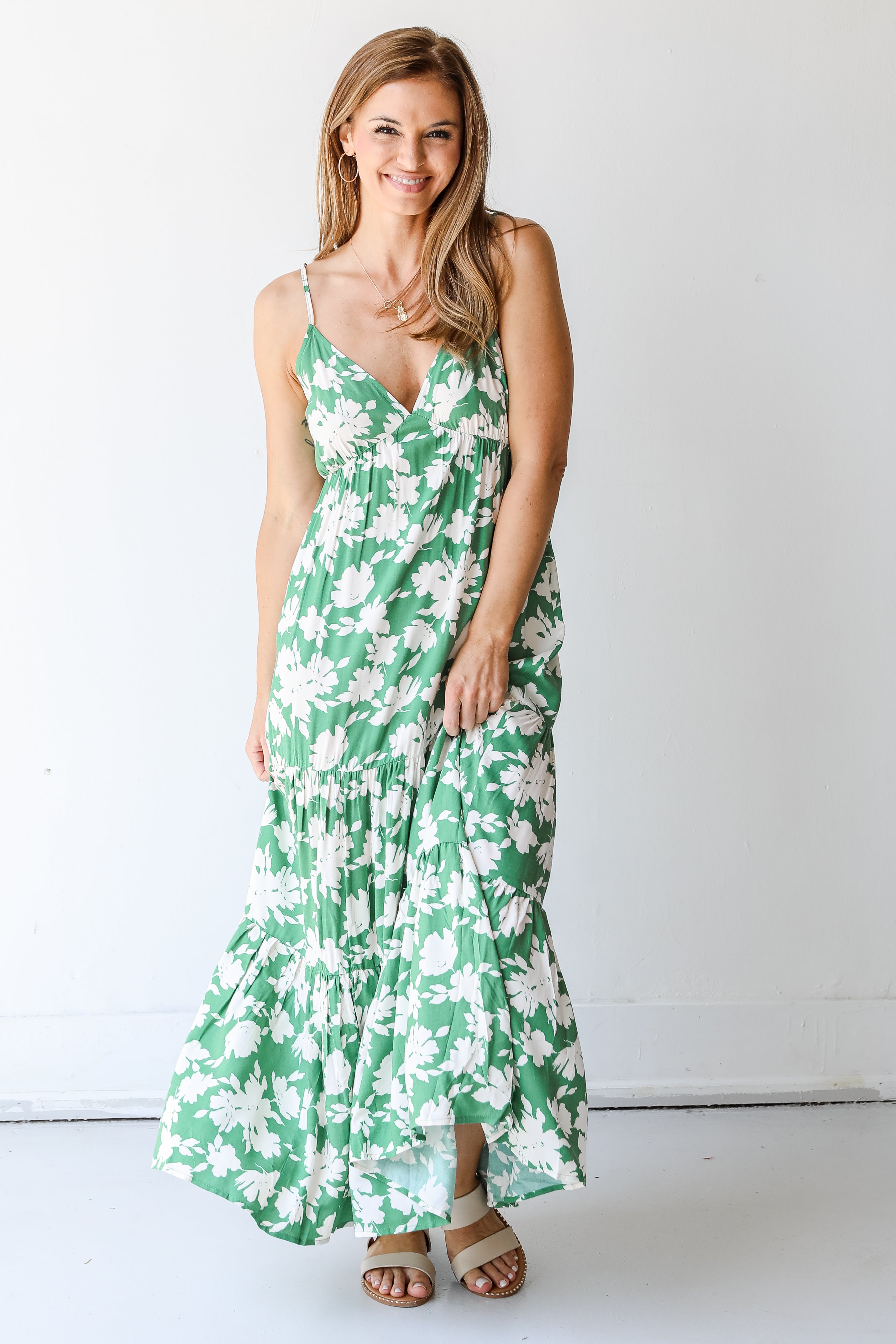 Floral Maxi Dress front view