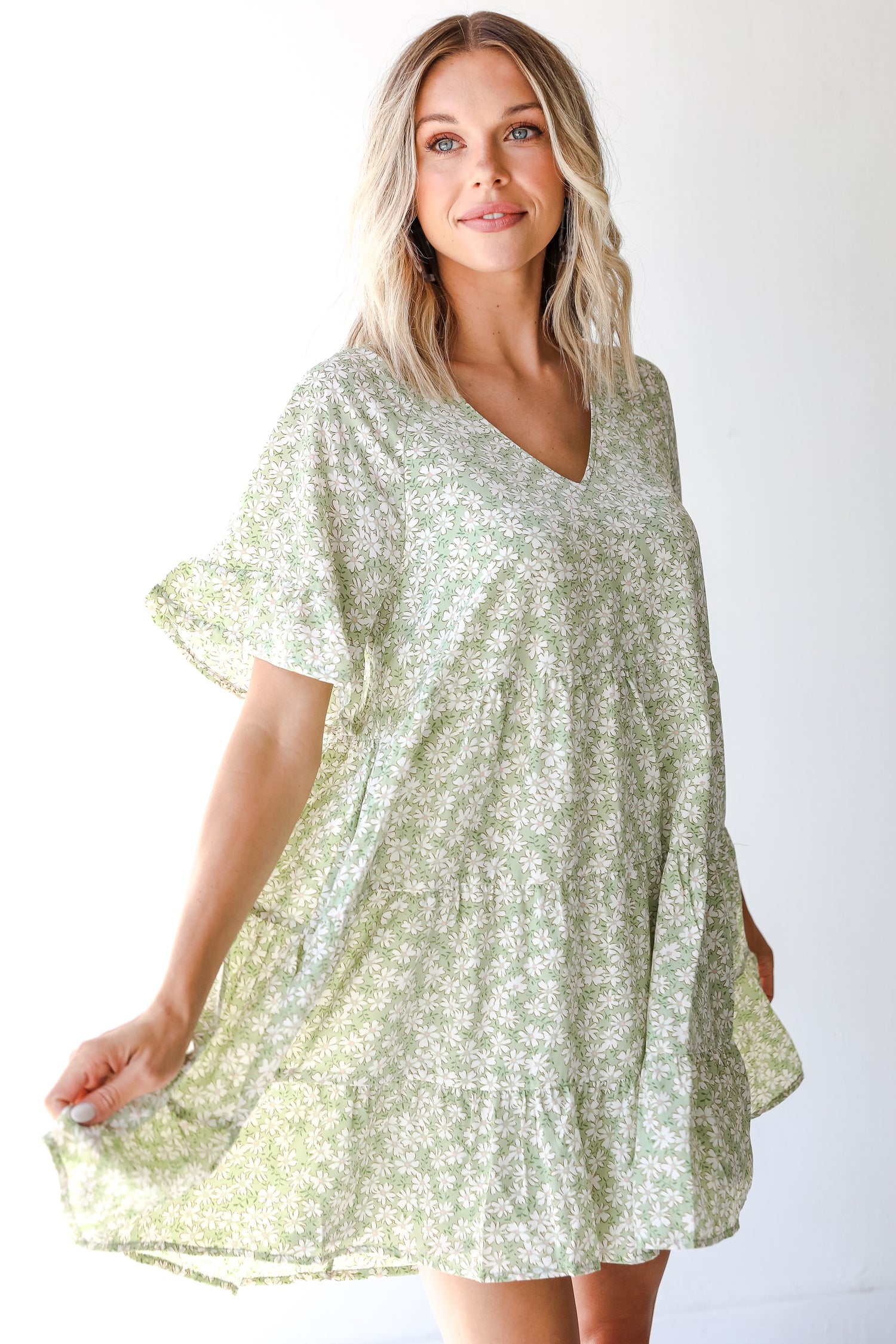 Tiered Floral Mini Dress from dress up