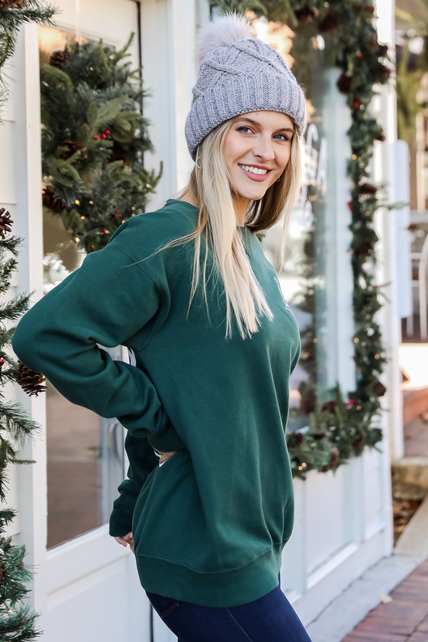 Have A Holly Jolly Christmas Pullover side view