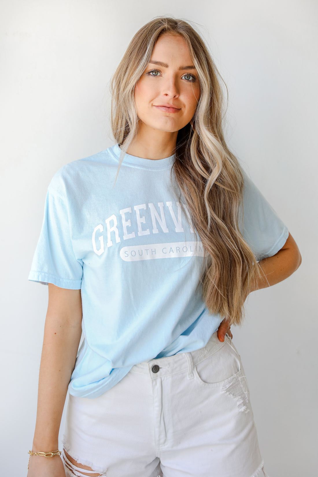 Light Blue Greenville South Carolina Tee