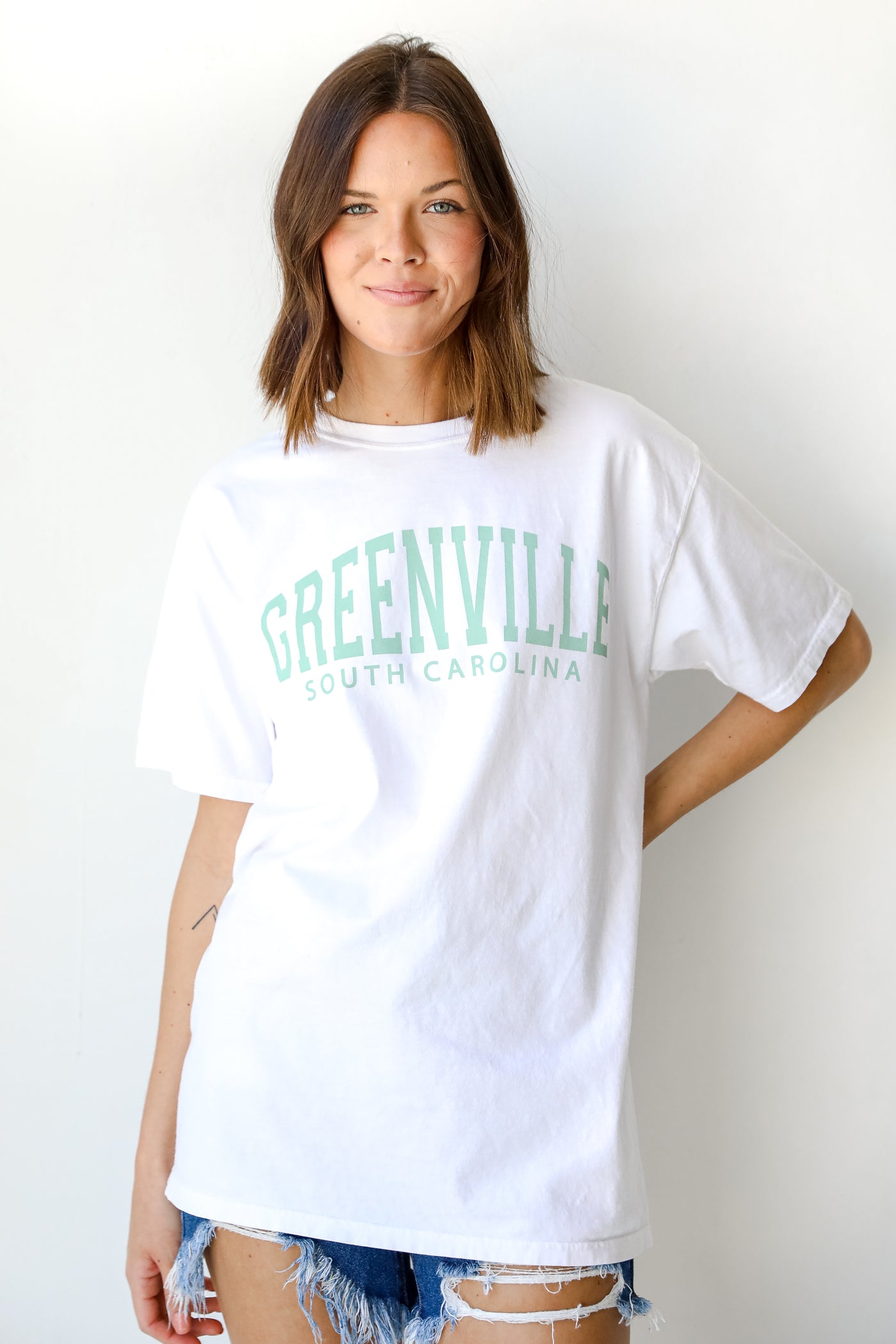 White Greenville South Carolina Tee