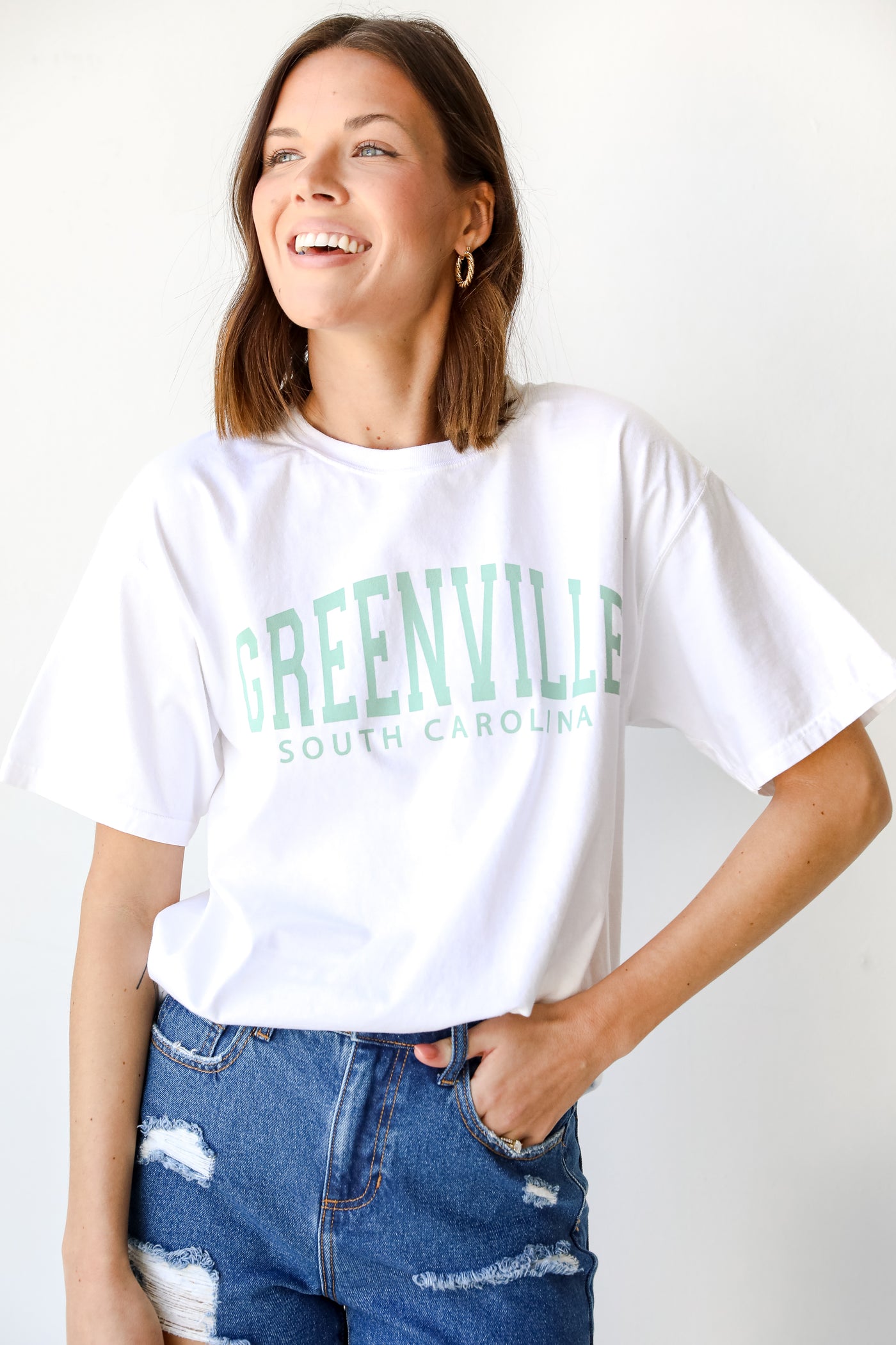 White Greenville South Carolina Tee from dress up
