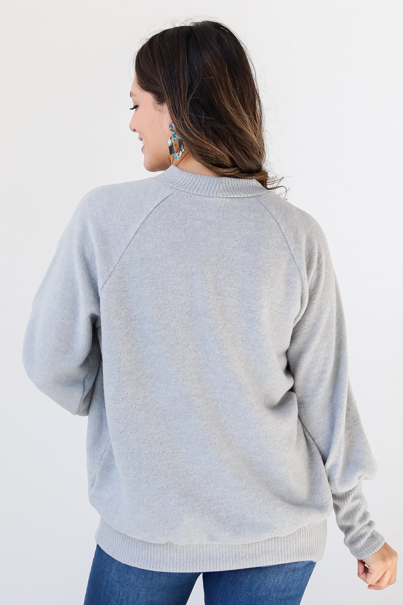 Cozy Brushed Knit Top back view