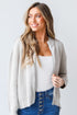 Ribbed Knit Zip-Up Jacket