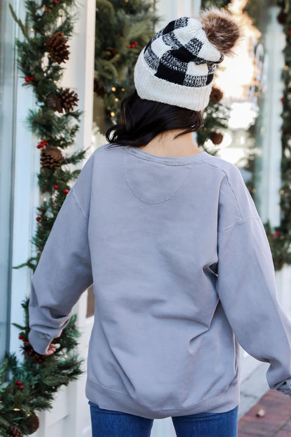 Light Grey Merry Pullover back view