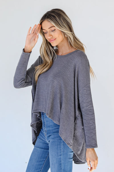 Oversized Knit Top side view