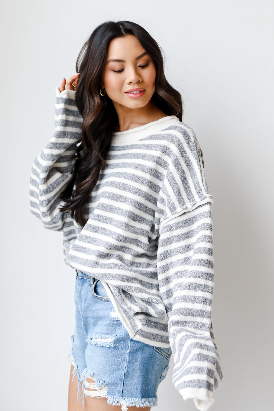 Striped Sweater side view