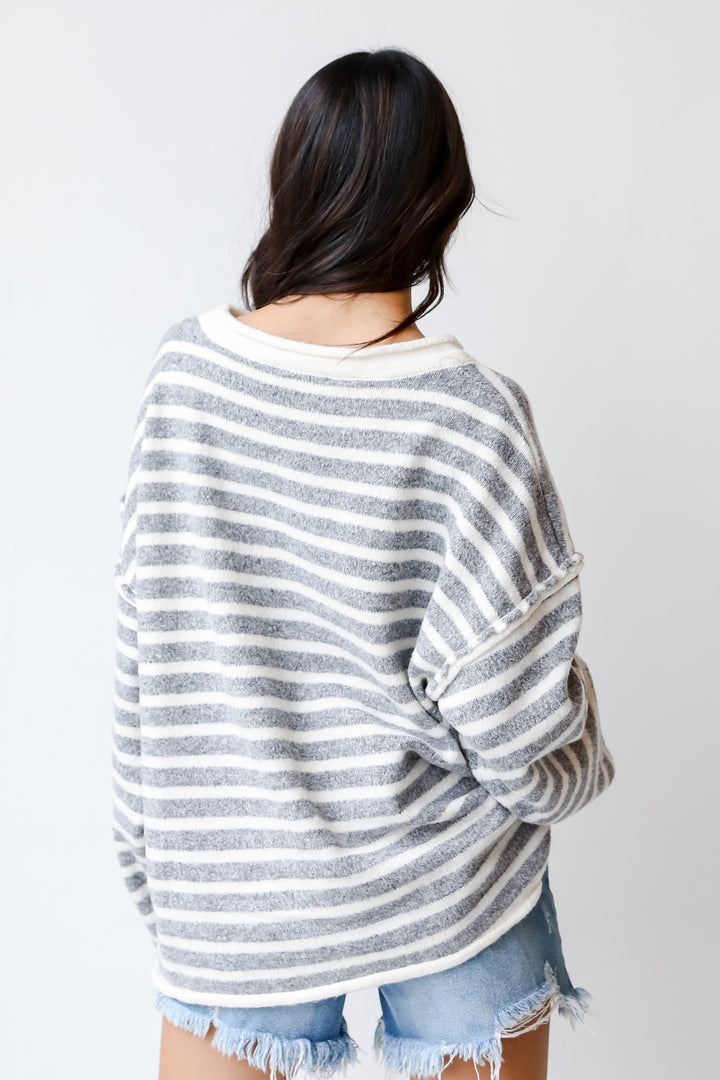 Striped Sweater back view