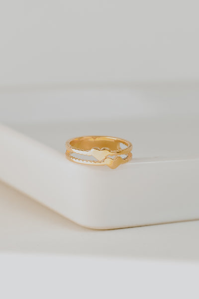 Gold Heart Ring from dress up
