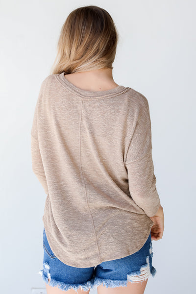 Henley Knit Top back view