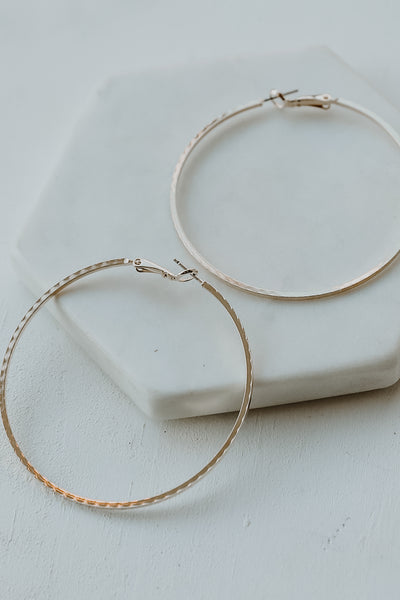 Textured Large Hoop Earrings from dress up
