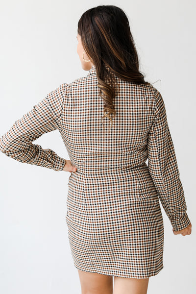 Houndstooth Mini Dress back view