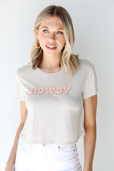 Howdy Cropped Tee front view