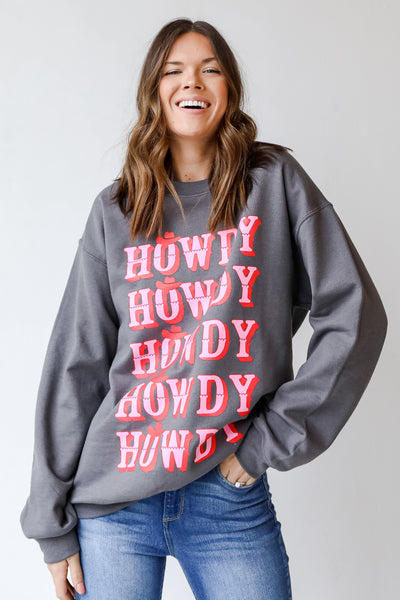 Howdy Oversized Pullover front view