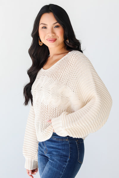 Cable Knit Sweater side view